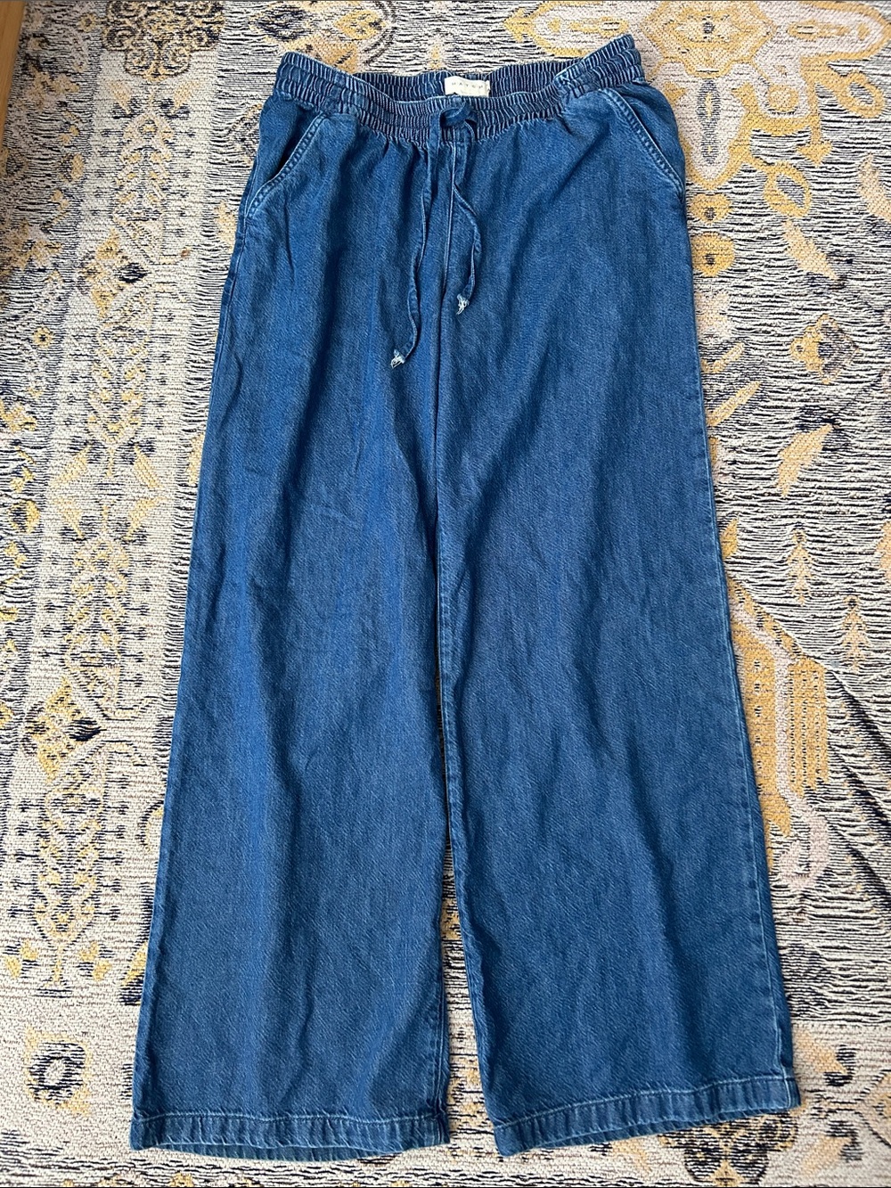 Hatch - Sz L - The Drapey Denim Wide Leg Pant - Picture 1 of 4
